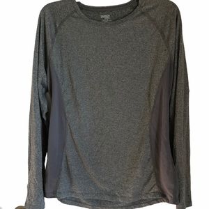 Danskin Now long sleeve gray activewear top XL